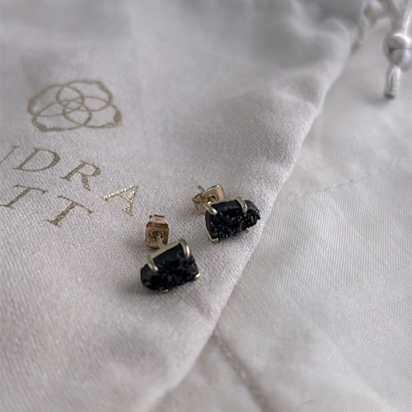 Kendra Scott Black Stone Studs - Picture 3 of 5